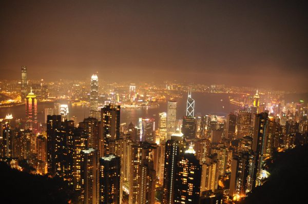 香港の100万ドルの夜景
